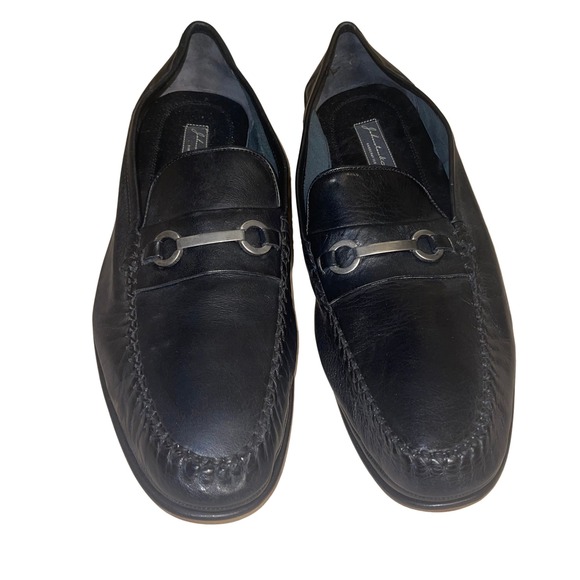 Johnston & Murphy Other - Johnston &‎ Murphy Black Leather Bit Loafers Made in Italy Men's 13